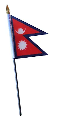 £4.75 • Buy Nepal Cut Out Small Hand Waving Flag 