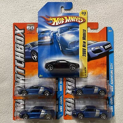 2008 Hot Wheels/Matchbox Audi R8 Black Blue Lot Of 5 • $45