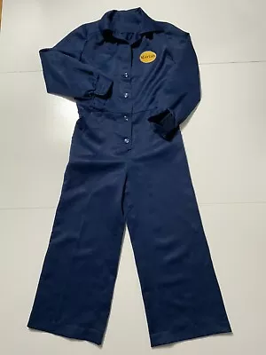 Vintage 70s 80s Polyester Wide Leg Bell Bottom Disco Mariah Coveralls Jumpsuit  • $20