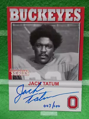 ~Legend JACK TATUM~ Ohio State OSU TK Legacy CARD #B69 Autographed SSP #D 3/100 • $249.32