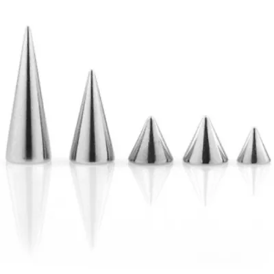 Body Jewelry Replacement Parts - 10pk 316L Surgical Steel Threaded Cones Spikes • $7.99