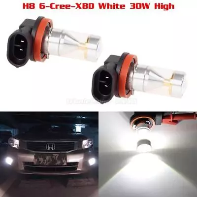 2pcs Fog Driving Light LED Bulb H8 Cree Super Power 720LM Mirror Reflect White • $7.91