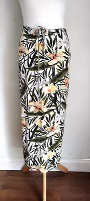 £14.99 • Buy PROJECT SHOP BLOOD BROS Size 10 Tropical Leaf Jersey Long SKIRT