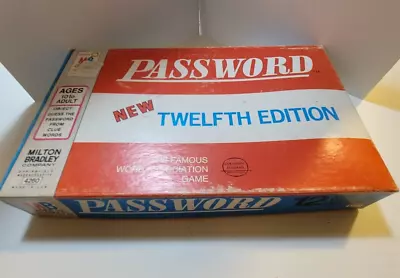 Password Game 1962 Twelfth Edition Milton Bradley Company 4260 Clue Vintage • $14.95