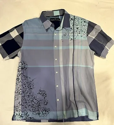 Malibu Cowboy Men's Short Sleeve Shirt Plaid Large Button Up Cotton (No Top But) • $10
