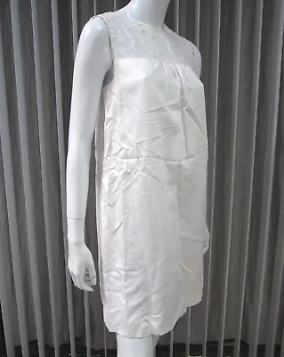 Club Monaco Sleeveless Lace Neckline Dress Size 4 White • $0.99