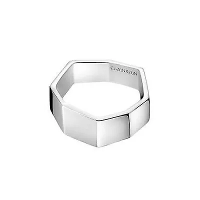 Calvin Klein Stainless Steel Origami Ring Size J-1/2Bnwt • £34.99