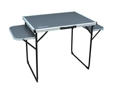 Outdoor Revolution Aluminium Top Folding Leg Camping Table With Side Shelves • £54.95