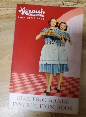 Monarch Electric Range Instruction Book Directions Advertising Beaver Dam Wisc • $2.79