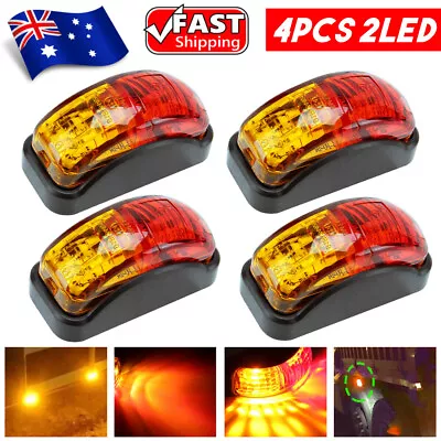 Led Clearance Trailer Lights Multi Volt Side Marker Lamp Amber Red Truck Caravan • $26.25