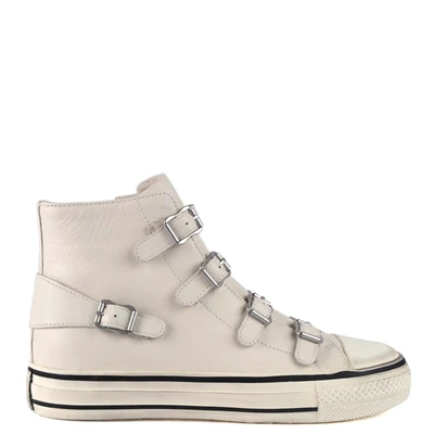 £89.99 • Buy Ash Ivory Virgin Buckle Leather Trainers Hi Top Sneaker Boots Pumps 6 39 NEW