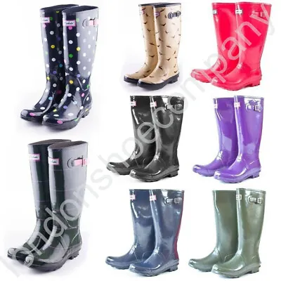 £17.99 • Buy Ladies Original Tall Winter Waterproof Rain Wellies Wellington Boots All Sizes
