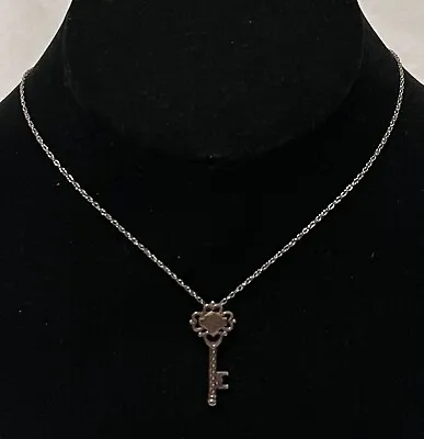 Sterling Silver Necklace W/ Harley Davidson Key Pendant • $35