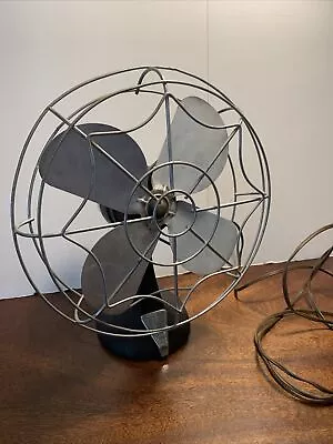 Vintage Eskimo Pedestal Fan Spider Web Design USA Works • $55