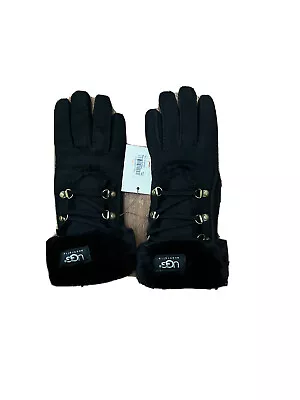 Ugg Women Black Winter Sheepskin Gloves Size Small • $98