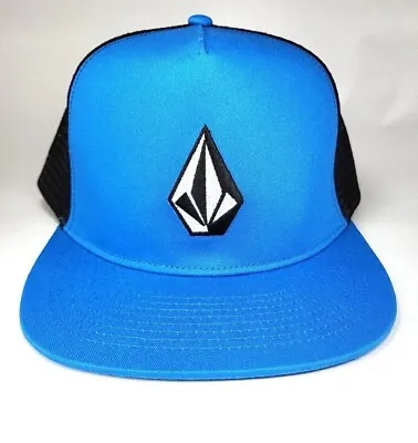 Volcom Trucker Hat Snapback Baseball Cap Blue Full Stone Cheese (NEW) • $20.49