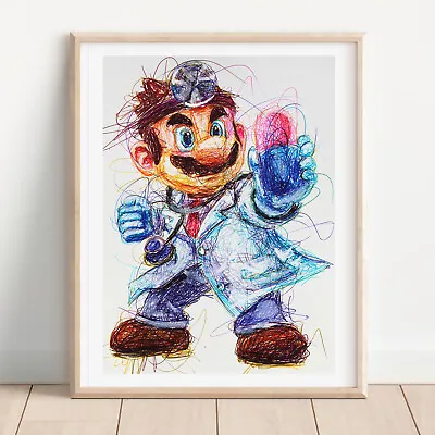 Dr. Mario Ballpoint Pen Print Super Mario Art • $9.99