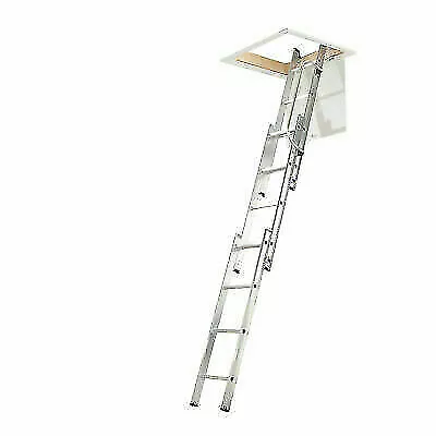 Abru Werner 76003 Aluminium Loft Ladder 3 Sections With Handrail UK Manufactured • £90