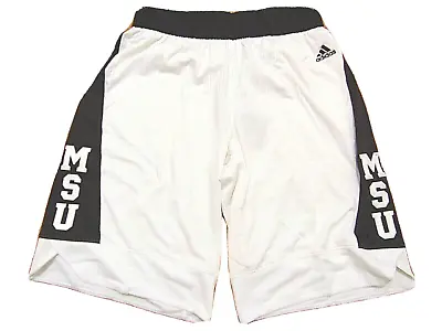 Adidas Authentic Ncaa Mississippi State Bulldogs Basketball Game Shorts L+4  • $46.49