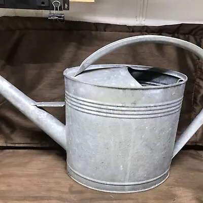Vintage Large Old Watering Can  Galvanized Metal • $29.99