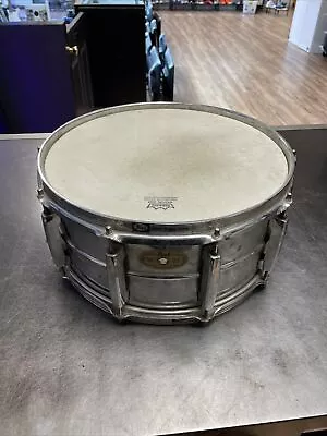 Vintage Pearl Sensitone Custom Snare Drum Alloy Steel Shell 14” X 6.5” 10 Lug • $100