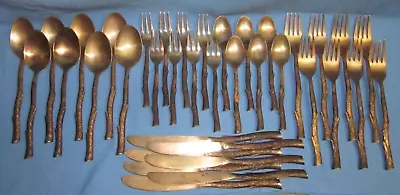 37 Pieces Of Brass Flatware ~ Vance Kitira Twig • $98