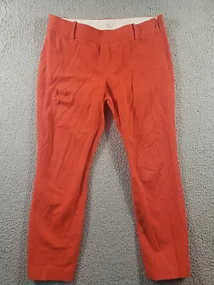 J Crew Pants Women's Size 2 Minnie Red Stretch Cotton Casual Side Zip 28x24 • $14.99