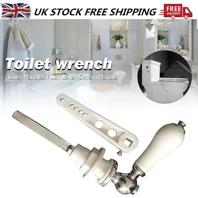 Traditional Toilet Cistern Lever Flush Handle White Ceramic Antique Bath Acce Uk • £12.48