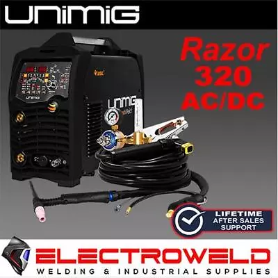 UNIMIG Razor 320 ACDC HF Tig Stick Welder Torch Regulator AC/DC KUMJRRW320ACDC • $3484.95