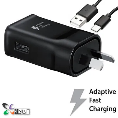 Original Genuine Samsung Galaxy S8 S8+ Plus FAST CHARGE AC WALL CHARGER+CABLE • $25.95