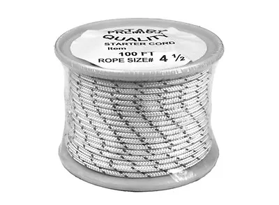 #4 - 1/8 Dia. (3.1mm) X 100' Premium Smooth Braid Nylon Recoil Rope (11738) • $17.75