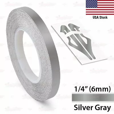 SILVER GRAY Roll Vinyl Pinstriping Pin Stripe Car Motorcycle Tape Decal Stickers • $8.95