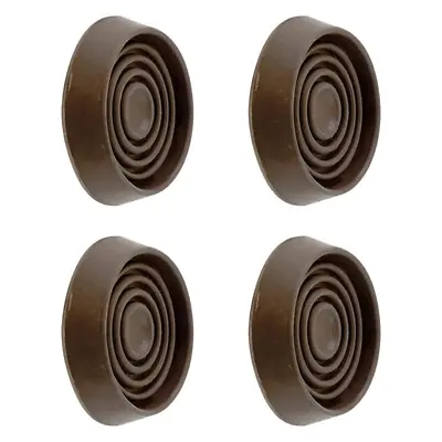 1-1/2'' Brown Round Smooth Rubber Floor Protector Furniture Cups Carpet 4-Pack • $2.90