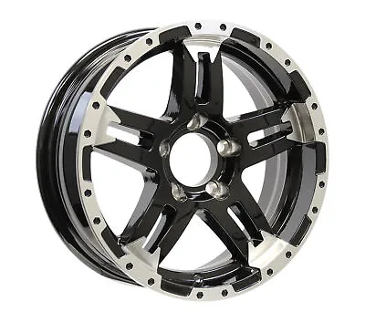 Aluminum Trailer Wheel 12X4 12 Inch Rim Black And Machined 5 Lug PDTU24545BM • $68.97