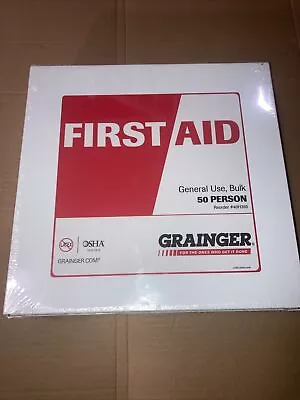 NEW/SEALED 50 Person Granger First Aid Kit In Metal Wall Mount Cabinet • $44