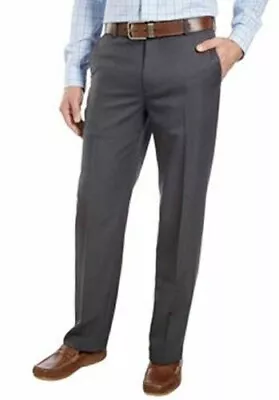 NEW MENS 32x34 CHARCOAL IZOD 4 WAY STRETCH DRESS PANTS COMFORTFLEX WAISTBAND • $22.95