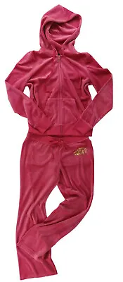 $133.84 • Buy Juicy Couture Tracksuit Blue, Pink Hoodie & Pant Joggers Set Ornate Juicy Velour