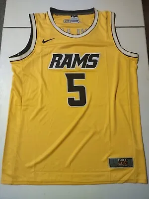 Bones Hyland #5 Gold VCU Rams Men's Basketball Nike Elite Jersey New Size XL • $67.99