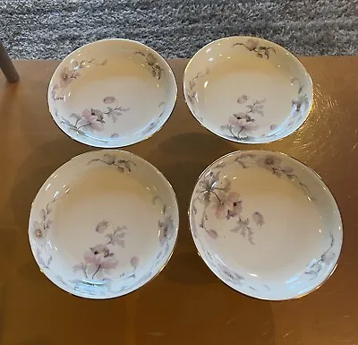 Lot 4 Epiag PASTELLE Czechoslovakia Soup Cereal Bowl Porcelain Purple Gold 7.5” • $35