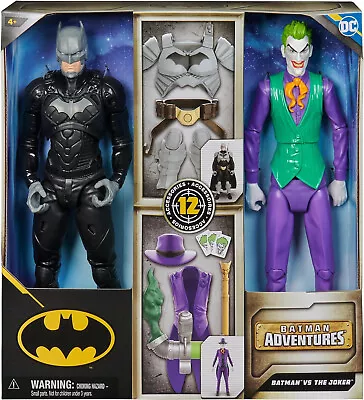 DC COMICS BATMAN ADVENTURES: 12-in BATMAN VS THE JOKER DELUXE ACTION FIGURES NEW • $19.99