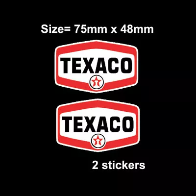 Texaco Oil F1 Formula One Nascar Indycar Race Car Decal Stickers 75mm Pair Gas • £2.69