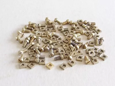 50 Meccano Cheese Head Bolts And Square Nuts 37b 37a Brass Bright • £7.50