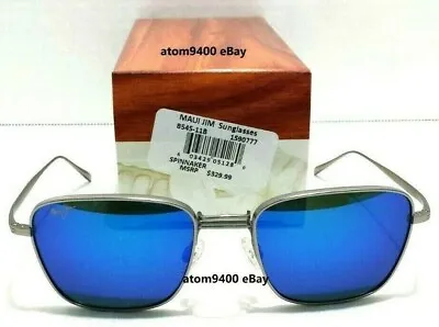 Maui Jim Spinnaker Aviator Sunglasses Made In Japan Titanium Frame Blue Hi Lens  • $159.95
