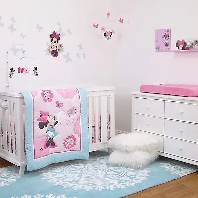 Disney Minnie Mouse 3-Piece Nursery Crib Bedding Set • $42.95