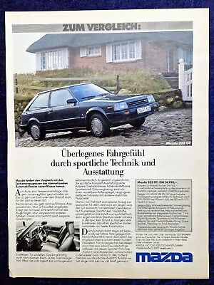 Mazda 323 GT Original Advertisement From 1984 • $6.47