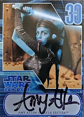 Star Wars Amy Allen SIGNED Jedi Aayla Secura Fan Days Card OfficialPix  • $17.99