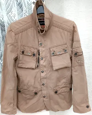 379.  Firetrap - Size M - Light Brown Long Sleeve Lined Zipped Coat / Jacket • £4.99