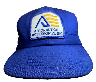 Vintage Aeronautical Accessories Inc Hat Bell Helicopter Aviation Parts Blue • $11.99