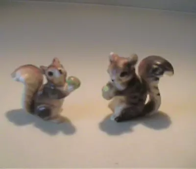 Two Vintage 1960's Miniature Bone China Squirrels  • $12.50