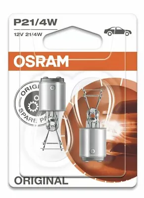 2 X Osram 7225 P21/4W 12v BAZ15d Metal Base Original Line Spare Automotive Bulbs • $8.08